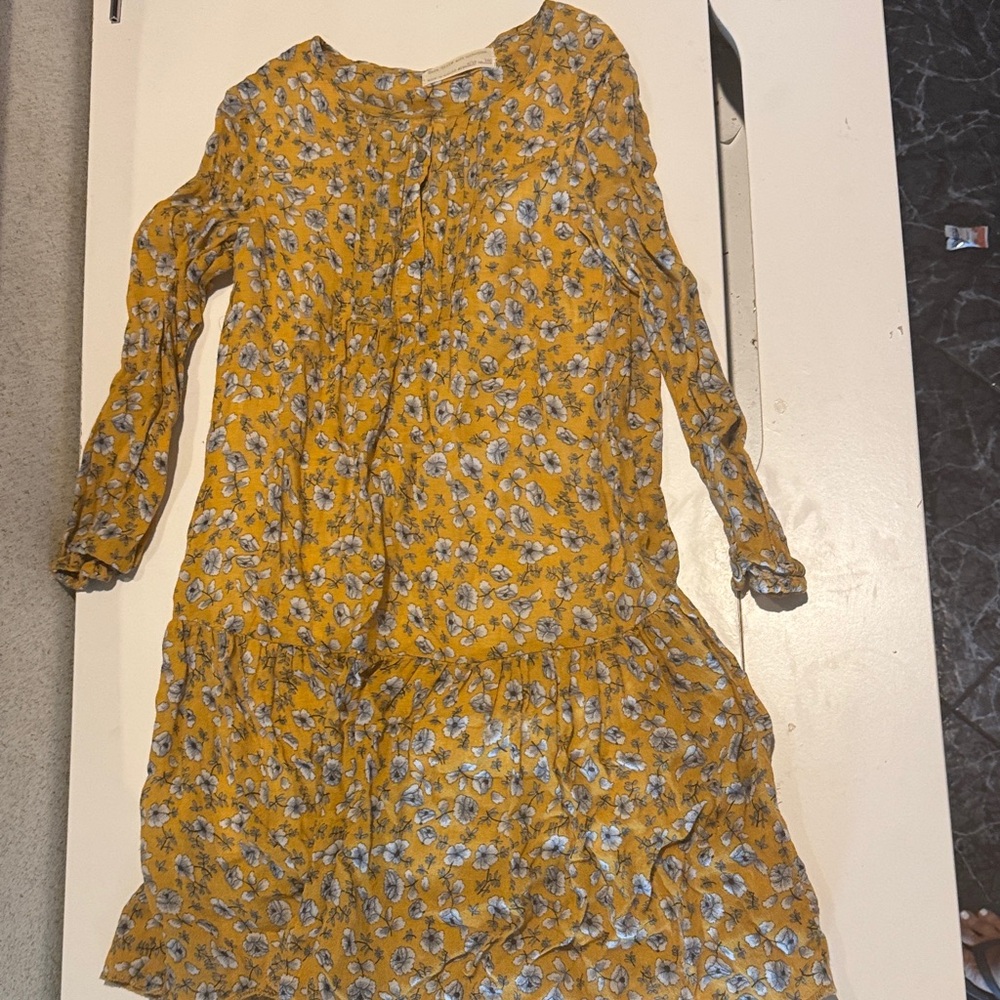 Zara Yellow Floral Kids Dress